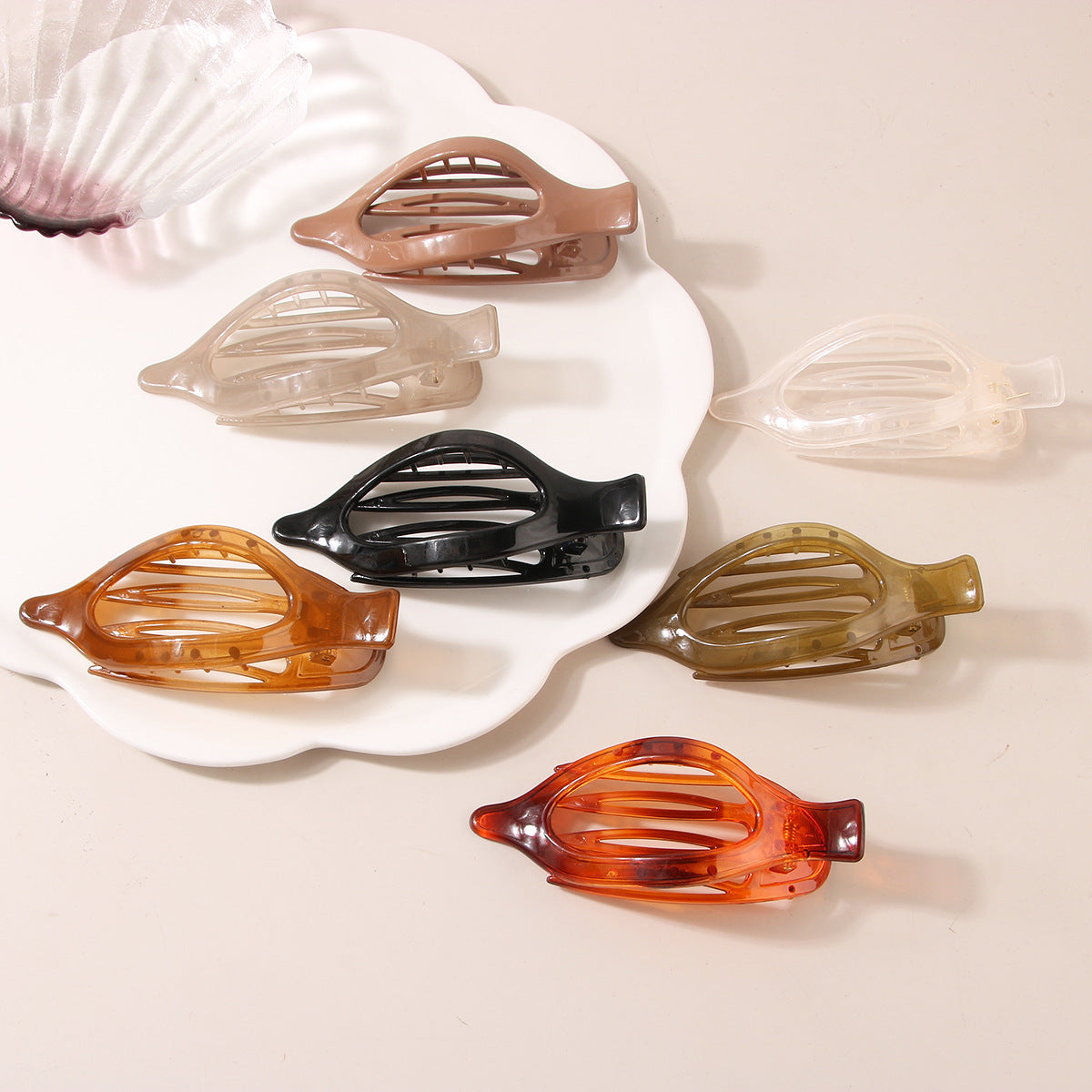 GRYT Hair matte geometric claw clip 4-pack photo