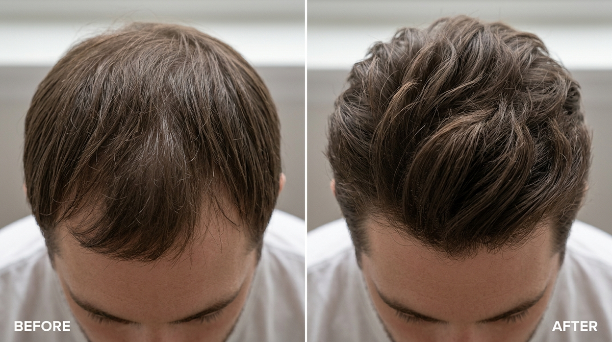 GRYT Hair Texture Lift Powder before and after